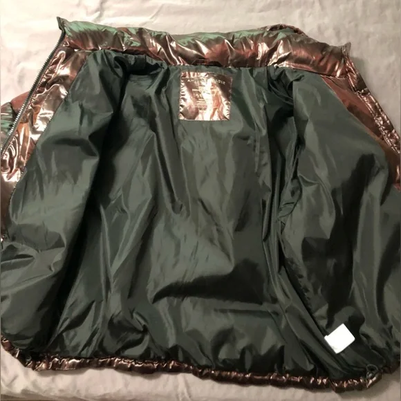 American Eagle shiny puffer coat M - Picture 6 of 15